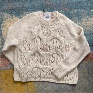 Mango classic white sweater